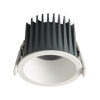 Встраиваемый светильник 8 см, 12W, 3000K, Crystal Lux CLT 008C83 WH 3000K IP54, белый, вр 7,1 см