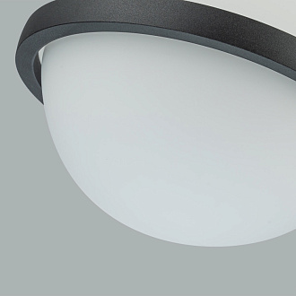 Подвесной светильник 22,5*120 см, 20W, Favourite Ringar 4502-1P матовый черный, белое стекло