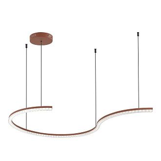 Подвесной светильник 84,6*124,5*-150 см, *LED, 65W, 4000K, ST-Luce Euclidics SL1018.603.01, коричневый