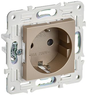 SKANDY Розетка с з/к без з/ш 16А SK-R05Sh шамп. IEK, SK-R11-16-K37