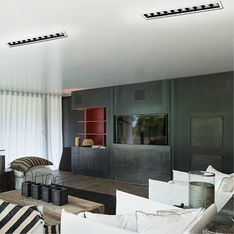 Встраиваемый светильник 28 см, 20W, 3000К Novotech Antey 357622, белый, вр 27,2*4 см