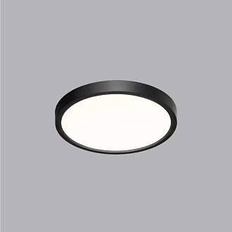 Cветильник 23*2,5 см, LED 18W, 3000/4000 К, IP40, черный, пластик Sonex Alfa Black, 7660/18L