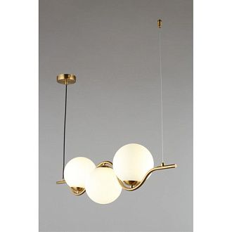 Подвесной светильник 80*15*40-120 см, 3*G9, 5W, Aployt Jagna APL.312.13.03, латунный