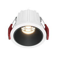 Светильник 7 см, 10W, 3000K, Maytoni Downlight Alfa LED DL043-01-10W3K-RD-WB, белый-черный, вр 5,5 см
