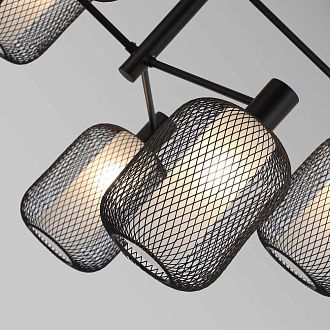 Потолочная люстра 78,5*60 см, 6*E14, 60W, F-Promo Tokri 4602-6C, черный матовый