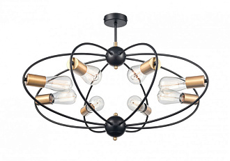 Потолочный светильник  70*47 см, 8*E27 черный, золото Vele Luce Crea VL6522L08