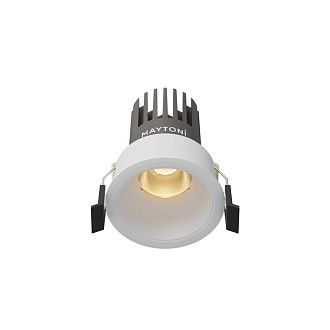 Встраиваемый светильник 6.6 см, 9W, 2700K, Maytoni Technical Dip Hight DL123-10W-2.7K-W, белый