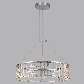 Подвесной светильник *62*-221 см, 88*LED*44W, 3000K, Odeon Light ZAHA 7059/44L, хром