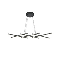 Подвесная люстра 103,5*30*307 см, LED, 40W, 4000К, Maytoni Halo MOD244PL-L50BK черный