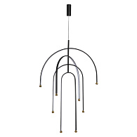 Подвесной светильник 80*125-295 см, LED*95W, 3000К, 5820 Lm, 15-20 м2 Odeon Light Memfi, черный 6633/95L