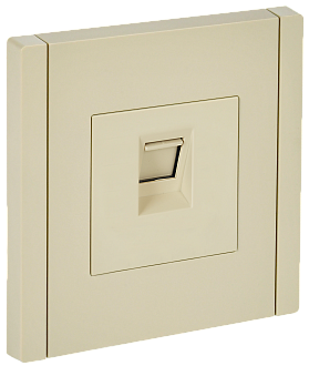 Розетка компьютерная RJ45 кат.5E FP432 ваниль IEK FORTE&PIANO, FP-K10-1-K10