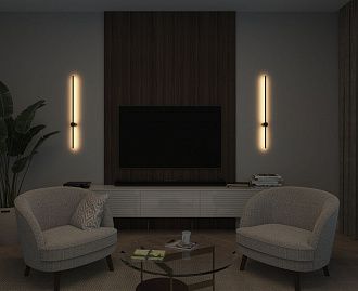 Бра 100 см, 12W, 3000K, Denkirs DK5014-SG, золото