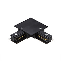 Соединитель L-образный однофазный для встраиваемых треков 9,5*9,5 см, Черный Lightstar Barra 501127