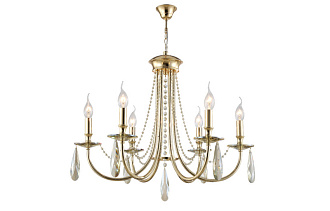 Люстра 65 см, Crystal Lux VICTORIA SP6 GOLD/AMBER золото