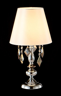 Настольная лампа 25 см, Crystal Lux MERCEDES LG1 CHROME/SMOKE Хром