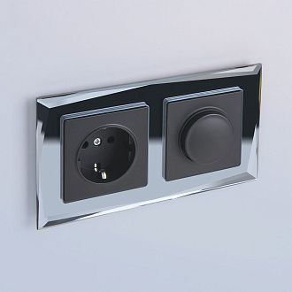 W0021208/ Рамка на 2 поста Diamant (черный) Werkel 4690389158810