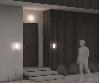 Светильник настенный 20*10*7 см, LED, 10W, 3000К, Maytoni Badd O454WL-L10GF3K1 серый