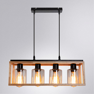  Светильник Arte Lamp DUBLIN A7025SP-4BK черный/бежевый