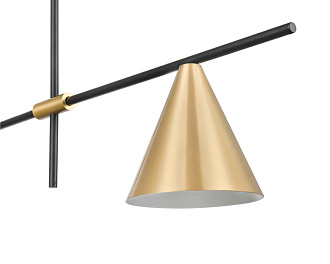 Подвесной светильник 15*115*50 см, 2+1*G9 / E27 черный, латунь Vele Luce Corda VL5534P03