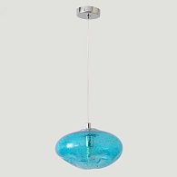 Подвесной светильник 15 см, Crystal Lux FORMLESS SP1 BLUE, хром