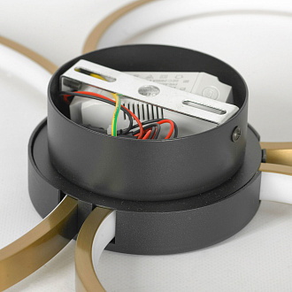 Потолочный светильник 50*6 см, 1*led*25W 3000K Lussole Lowell LSP-7112 бронзовый