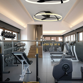 Светильник *105*26 см, LED *  75W, 3000К-6000К Mantra Nepal 7531, черный