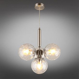 Подвесная люстра 40*50-150 см, 4*E27, 60W, Aployt Lora APL.728.16.04, латунный
