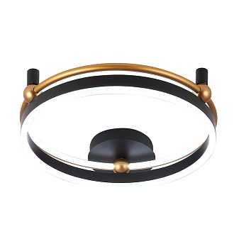 Светильник потолочный 47*10 см, LED*48W 3000-6300K Черный/Золото Crystal Lux FERNANDO PL48W LED BLACK/GOLD