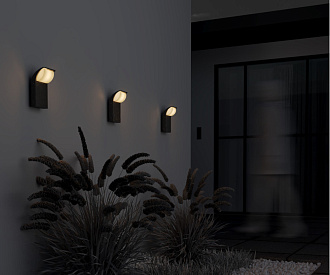 Светильник настенный 10*10,5*20 см, LED, 7W, 3000К, Maytoni Stock O446WL-L7GF3K серый