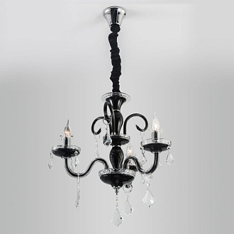 Хрустальный светильник Citilux CL352131, диаметр 60 см, черный, хром