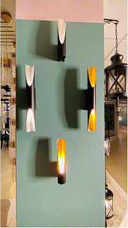 Настенный светодиодный светильник Odeon Light Whitney 3816/8WL, 8W, 3000К, черный-золото