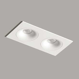 Светильник встраиваемый 20,7*10,6*4 см, вр 19*9,5 см, 2*GU10*50W, Denkirs Roto DK2122-WH, белый