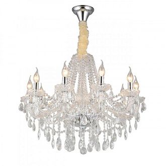 Подвесная люстра 75*80-140 см, 10*E14, 40W, Aployt Koletta APL.755.03.10, хром