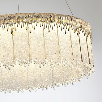 Люстра 60 см, LED*80W, 3700К, 6796lm Odeon Light Cleo 5091/80L, золотой
