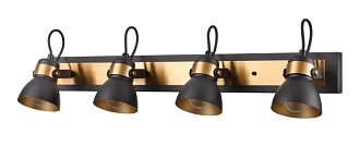 Спот 16*76*17 см, 4*E27 черный, золото Vele Luce Vulcano VL6544W04