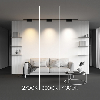 Трековый магнитный светильник 23 см, 12W, 4000K, Maytoni Points Rot TR194-1-12W4K-M-B, черный