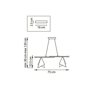 Люстра подвесная Cone GW Lightstar 757046