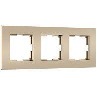 W0032911 Рамка на 3 поста Slab, шампань софт Werkel, 4690389218422