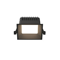 Встраиваемый светильник Downlight 8*8*4,5 см, 8W, 3000-4000-6000K 120° Maytoni Technical Okno DL056-8W3-4-6K-B черный, вр 8*8 см
