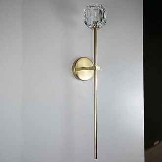 Бра Boule de Cristal Long Sconce Brass 45*11*45 см, 1*G9*40W, ImperiumLoft 44.305, Чёрный, Латунь