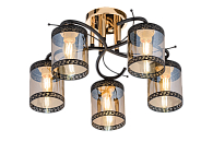 Люстра Ø460 x H250, мм, 5*40W (200W), GOLD+BLACK(ЗОЛОТО+ЧЁРНЫЙ) Rilon 06772/5 GOLD+BLACK