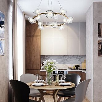 Подвесной светильник 75*50/100 см, 15хG4 MODESTYLE MS.6015.15 BS латунь