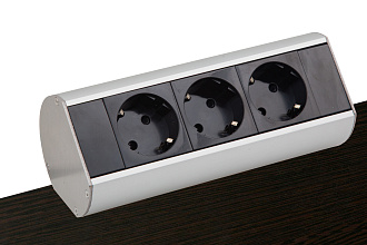 Donel Настольный розеточный блок Ovaledesign в сборе: 3х220V, кабель, DDSBCNU6O-3PSANC