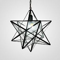 Люстра Black Star Clear Glass 40 см 40*40*42 см, 1*E27*60W, ImperiumLoft 101314-26, Чёрный