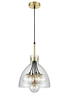 Подвесной светильник  25*194 см, 5*G9 латунь, черный Vele Luce Caramella VL5904P25