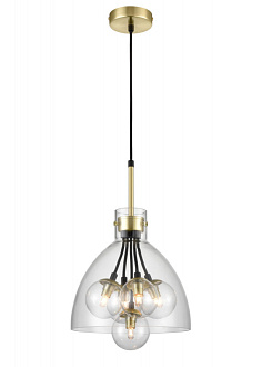 Подвесной светильник  25*194 см, 5*G9 латунь, черный Vele Luce Caramella VL5904P25