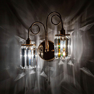 Бра Citilux Синди CL330322, золото, прозрачный