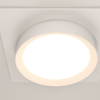 Светильник 11 см, Maytoni Downlight Hoop DL086-GX53-SQ-W, белый, вр 9,5 см