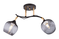 Люстра L550 x W180 x H250, мм, 2*40W (80W), CF+FGD(Чёрный +Золото) Rilon 4728/2 CF+FG