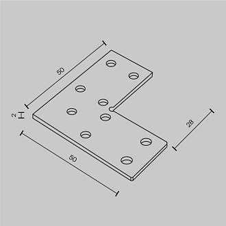 Крепеж 5*5*0,2 см, Maytoni Technical Accessories for tracks Exility TRA034CL-21 серый
